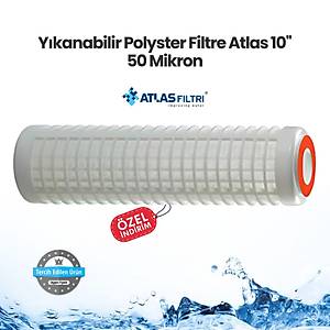 Y�kanabilir Polyster Filtre Atlas 10'' 50 Mikron