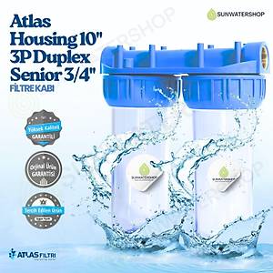 Atlas Housing 10'' 3P Duplex Senior 3/4'' Filtre Kab�