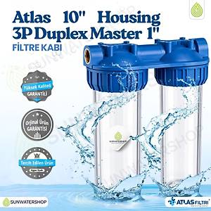 Atlas Housing 10'' 3P Duplex Master 1'' Filtre Kab�