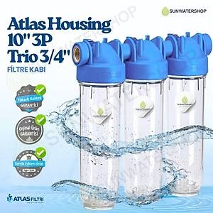 Atlas Housing 10'' 3P Trio 3/4'' Filtre Kab�