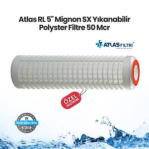 Atlas RL 5'' Mignon SX Y�kanabilir Polyster Filtre 50 Mcr