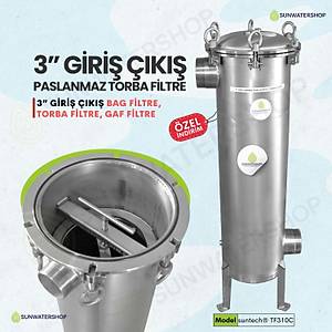 Paslanmaz Torba Filtre 3'' DN80 (Bag Filtre-Gaf Filtre)