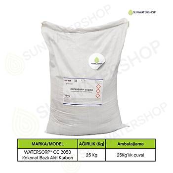 WATERSORP� CC 2050 Kokonat Bazl� Aktif Karbon