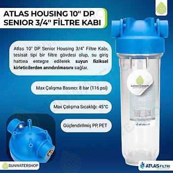 Atlas Housing 10� DP Senior 3/4'' Filtre Kab�