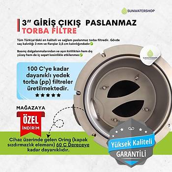 Bag Filtre 3'' DN80 ( Paslanmaz Torba Filtre -Gaf Filtre)