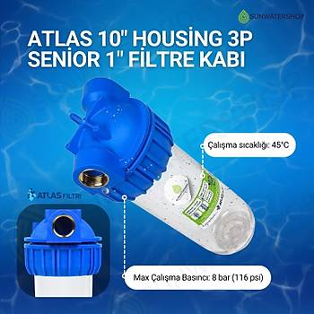10� Housing  3p Senior 1'' Filtre Kab� Atlas