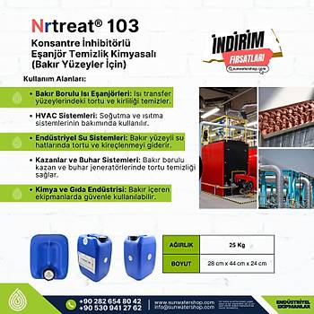 Konsantre �nhibit�rl� E�anj�r Temizlik Kimyasal� (Bak�r Y�zeyler ��in)