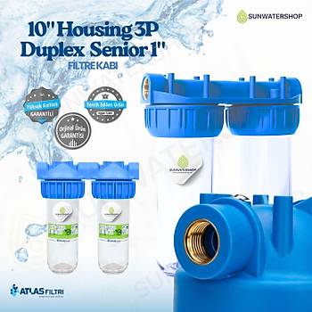 Atlas Housing 10'' 3P Duplex Senior 1'' Filtre Kab�