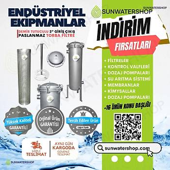 Demir Tutuculu Paslanmaz Torba Filtre 2'' DN50 (Bag Filtre-Gaf Filtre)