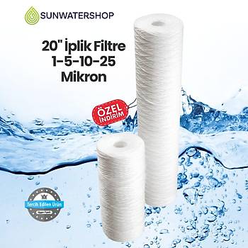 20'' plik Filtre 1-5-10-25 Mikron