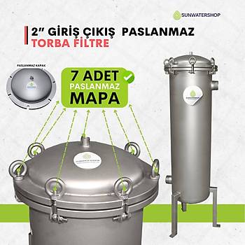 Bag Filtre 2'' DN50 ( Paslanmaz Torba Filtre -Gaf Filtre)