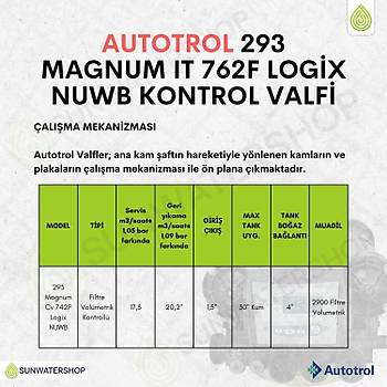 Autotrol 293 Magnum IT 762F Logix NUWB Kontrol Valfi