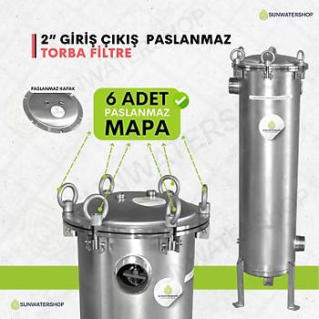 Paslanmaz Torba Filtre 2'' DN50 (Bag Filtre-Gaf Filtre)