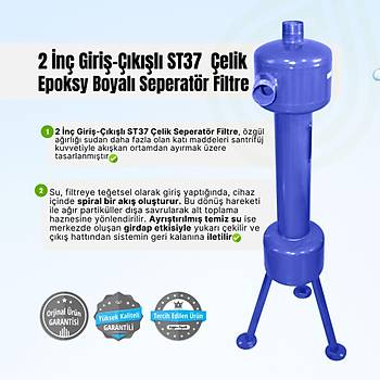 2'' ST-37 Karbon elik Seperatr Filtre