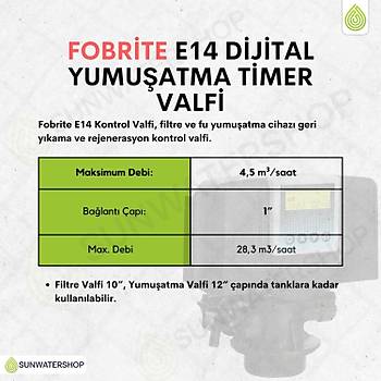 Fobrite E14 Dijital Yumu�atma Timer Valfi