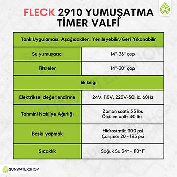 Fleck 2910 Yumu�atma 1700 Timer Valfi