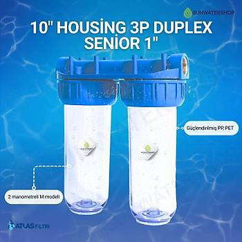 Atlas Housing 10'' 3P Duplex Senior 1'' Filtre Kab�