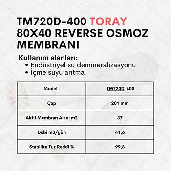 Toray TM720D 400 8040 Reverse Osmoz  Membran�