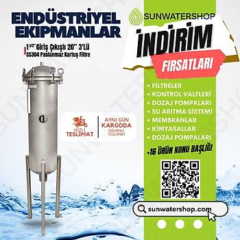 20'' 3'l� SS304 Paslanmaz �oklu Kartu� Filtre