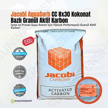 Jacobi AquaSorb CC 8x30 Kokonat Bazl Granl Aktif Karbon 25 kg