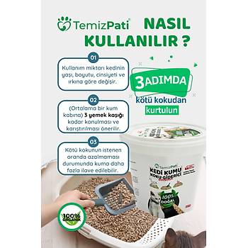Avantaj Paketi Aktif Karbonlu  Kedi Kumu Koku Gidericis  Koku Hapseden, Sper Etkili,  Doal Koku Giderici Karbon Kedi Dostu Koku Giderici