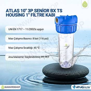 Atlas 10� 3P Senior BX TS Housing 1� Filtre Kab�