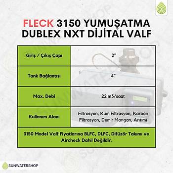 Fleck 3150 Yumu�atma 1800 Dublex NXT Dijital Valf