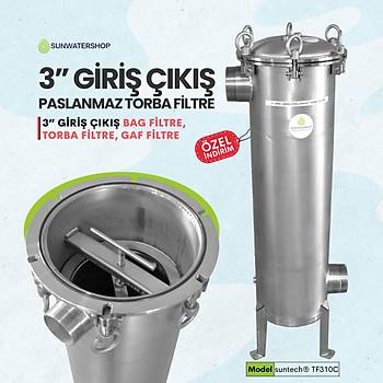 Paslanmaz Torba Filtre 3'' DN80 (Bag Filtre-Gaf Filtre)