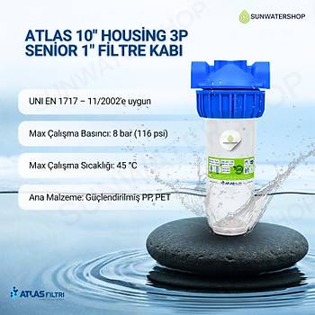10� Housing  3p Senior 1'' Filtre Kab� Atlas