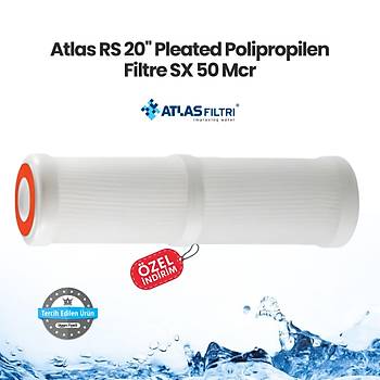 Atlas RS 20'' Pleated Polipropilen Filtre  SX 50 Mcr