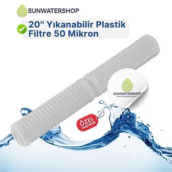 20'' Ykanabilir Plastik Filtre 50 Mikron