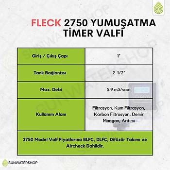 Fleck 2750 Yumu�atma 1600 Timer Valfi