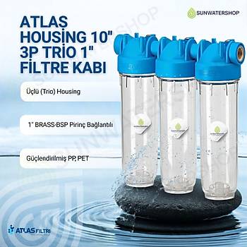 Atlas Housing 10'' 3P Trio 1'' Filtre Kab�