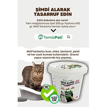 Avantaj Paketi Aktif Karbonlu  Kedi Kumu Koku Gidericis  Koku Hapseden, Sper Etkili,  Doal Koku Giderici Karbon Kedi Dostu Koku Giderici