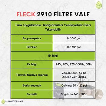 Fleck 2910 Filtre Valf