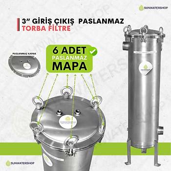 Paslanmaz Torba Filtre 3'' DN80 (Bag Filtre-Gaf Filtre)