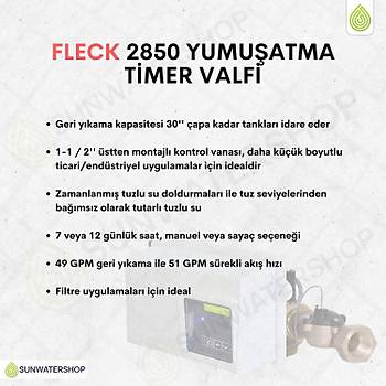 Fleck 2850 Yumu�atma 1700 Timer Valfi