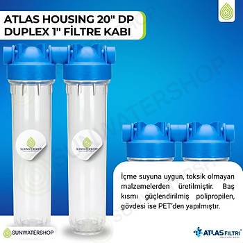 Atlas Housing 20� DP Duplex 1'' Filtre Kab�