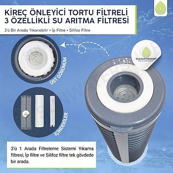 Daire Giri�i Kire� �nleyici 3'� Bir Arada Tortu Filtre (Y�kanabilir + �p Filtre + Silifoz Filtre )
