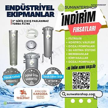 Bag Filtre 3'' DN80 ( Paslanmaz Torba Filtre -Gaf Filtre)