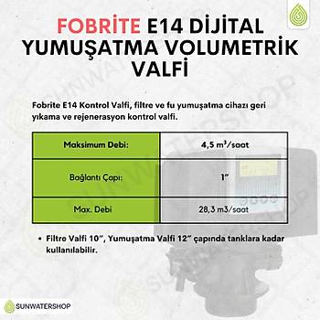 Fobrite E14 Dijital Yumu�atma Volumetrik Valfi