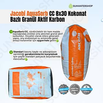 Jacobi AquaSorb CC 8x30 Kokonat Bazl Granl Aktif Karbon 25 kg