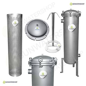 Demir Tutuculu Paslanmaz Torba Filtre 2'' DN50 (Bag Filtre-Gaf Filtre)