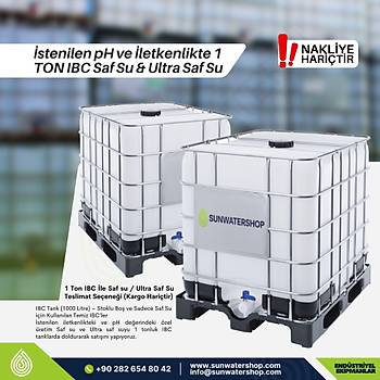 1 Ton IBC Saf Su & Ultra Saf Su �retimi | �stenilen pH ve �letkenlikte 1 Ton IBC SafSu & Ultra Saf Su �retimi | 1 Ton IBC �stenilen pH ve �letkenlikte Saf Su & Yumu�ak Su & Filtre Edilmi� Ham Su &  Ultra Saf Su 1 Ton IBC Dolumu