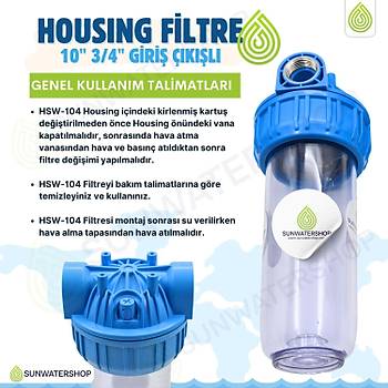 10'' Housing Filtre Kab� 3/4'' Giri� ��k��