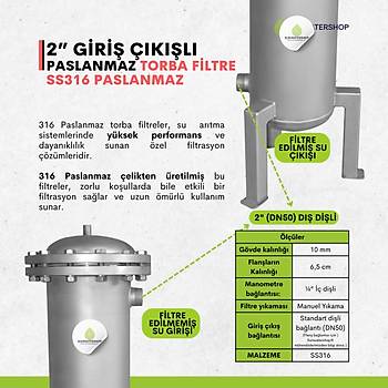 25 Bar Basnca Dayankl SS316 Torba Filtre 2'' DN50 ( Bag Filtre -Gaf Filtre)