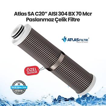 Atlas SA C20 AISI 304 BX 70 Mcr Paslanmaz elik Filtre
