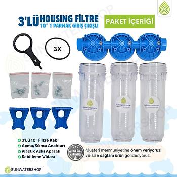 10'' Housing 3'l� 1'' Giri� ��k��l� Filtre Kab�