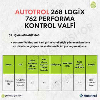 Autotrol 268 Logix 762 Performa Yumu�atma Valfi