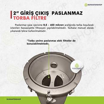 Bag Filtre 2'' DN50 ( Paslanmaz Torba Filtre -Gaf Filtre)